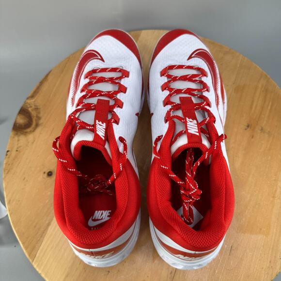 Nike Alpha Huarache Elite 4 Low Mens Size 14 Baseball Cleats Metal Red White NEW - Picture 5 of 7